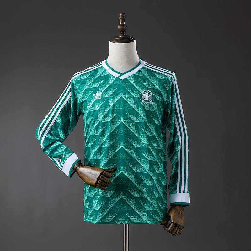 Camiseta retro de manga larga de visitante de Alemania 90-91 Tallas S-XXL